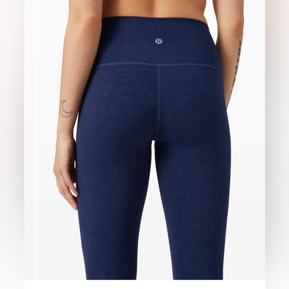 Lululemon Wunder Under Crop High-Rise Legging 21" Indigo Spray Mineral Blue 4 - Picture 3 of 12